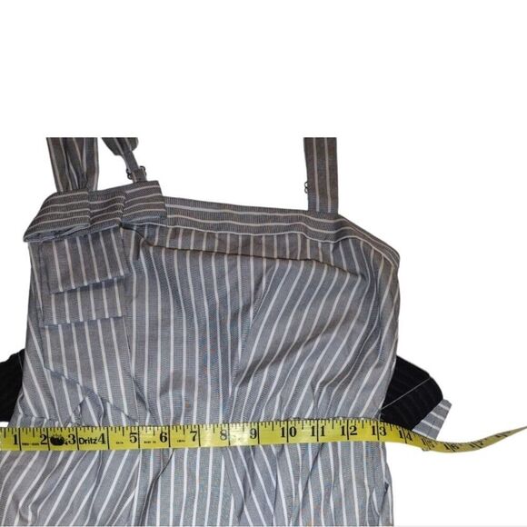 BCBGENERATION Gray With White Stripes Asymmetrical Dress Size Small! - Picture 14 of 15
